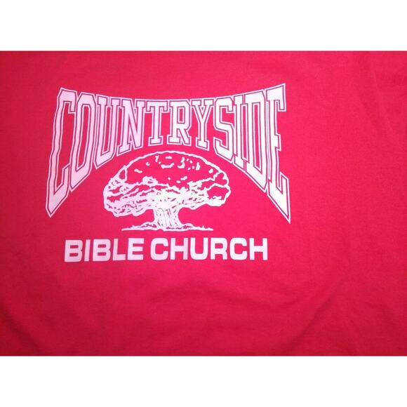 VTG 90's Countryside Single Stitch Shirt Large L Bible Church Camp USA Made - Picture 2 of 5